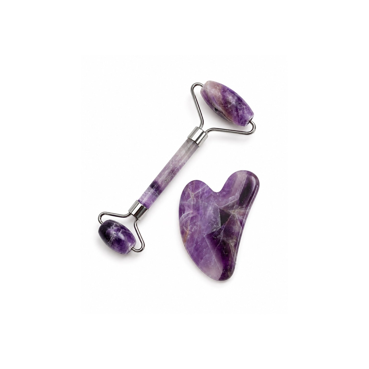 Pack Gua Sha et rouleau en améthyste