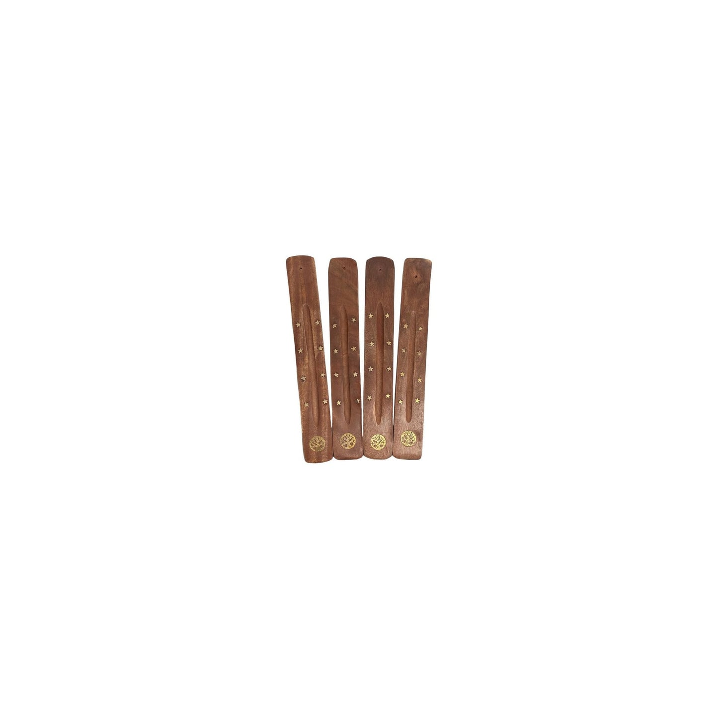 Porte-encens en bois ski arbre de vie 25 cm