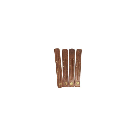 Porte-encens en bois ski arbre de vie 25 cm