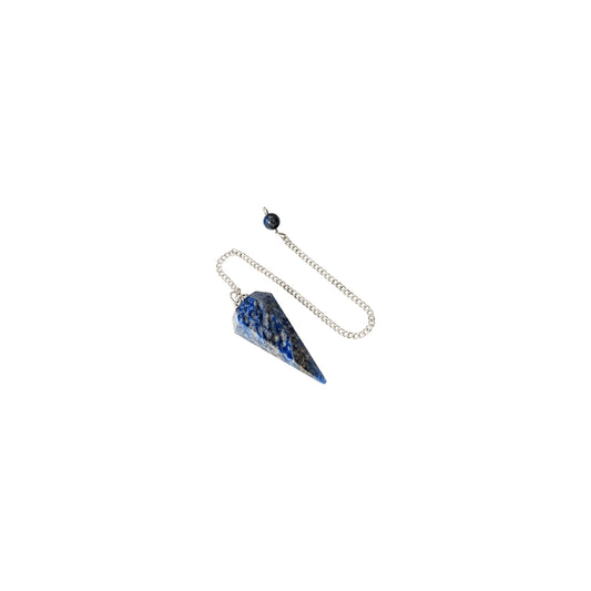 Pendule conique 6 faces en lapis-lazuli