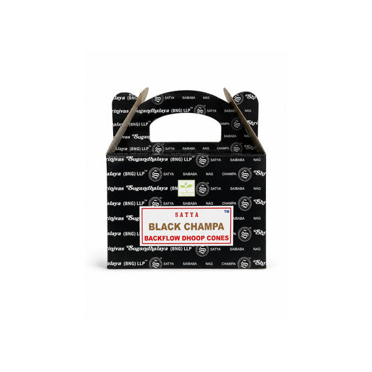 Cônes d’encens Satya Black Champa Backflow